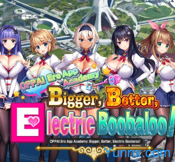 OPPAI Ero App Academy Bigger, Better, Electric Boobaloo! Logo