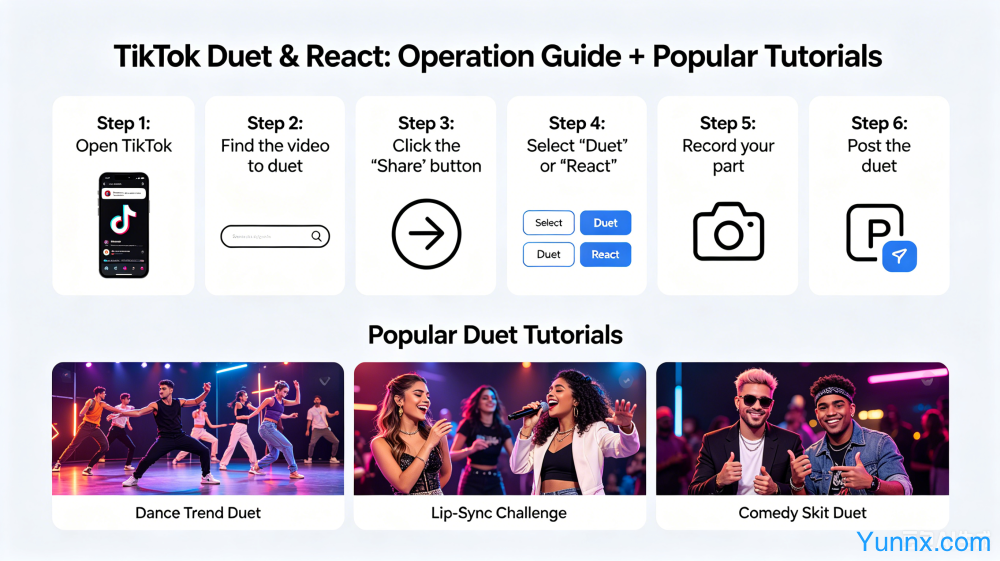 How to use TikTok's duet feature? Steps for operating TikTok Duet and React, along with popular duet tutorials