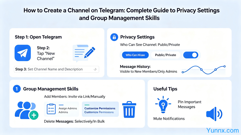 How to create a channel on Telegram? Complete guide to Telegram privacy settings and group management skills