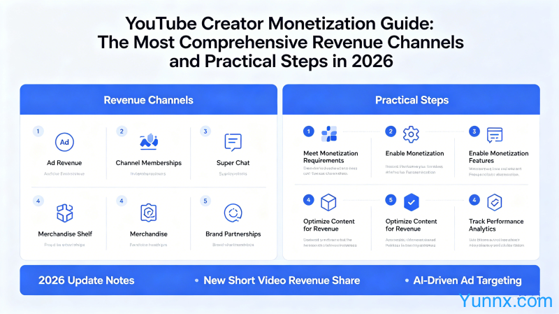 YouTube Creator Monetization Guide: The Most Comprehensive Revenue Channels and Practical Steps in 2026
